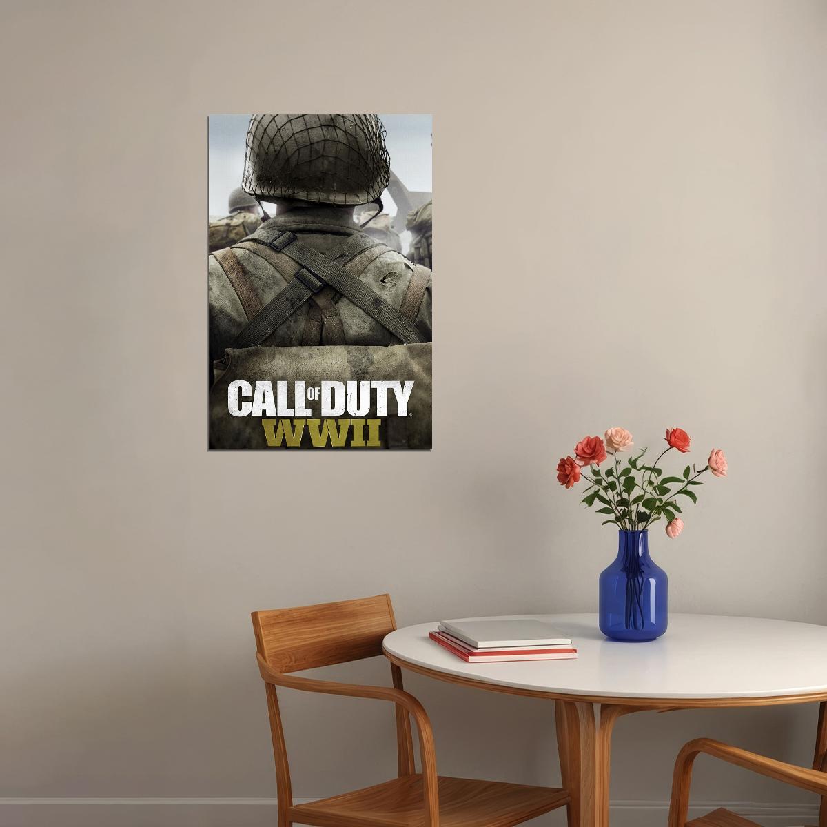 Call Of Duty World War Ii Action Adventure Game Poster Wall Art Print Home Wall Decor - xonomax