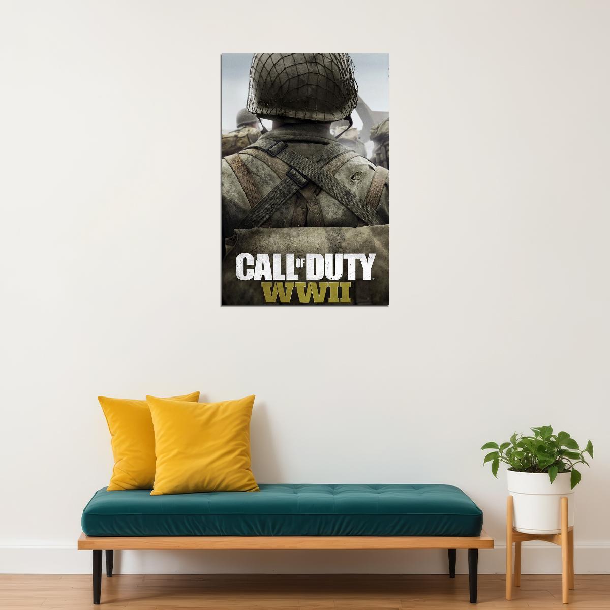 Call Of Duty World War Ii Action Adventure Game Poster Wall Art Print Home Wall Decor - xonomax