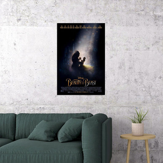 Beauty And The Beast 2017 Movie Rose Under Glass Poster Wall Art Print Home Wall Decor - xonomax