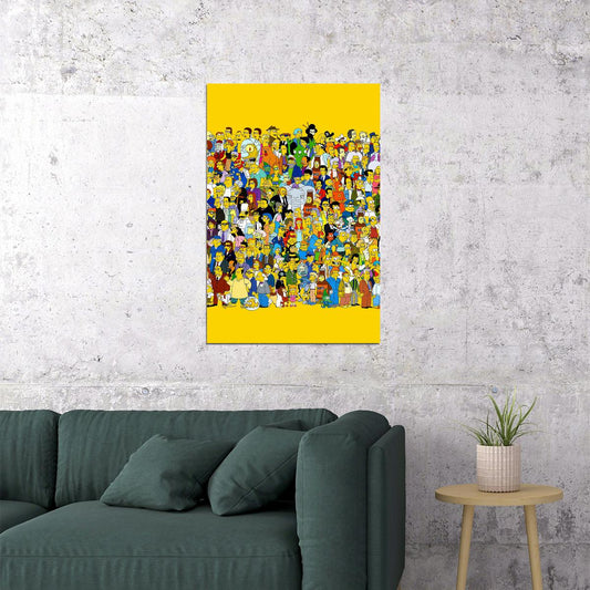 The Simpsons Characters Find Me If You Can Poster Wall Art Print Home Wall Decor - xonomax