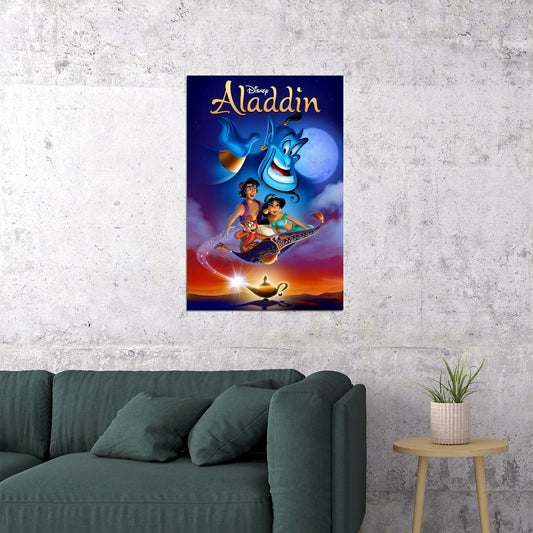 Aladdin Jafar Jasmine Collectible Movie 1992 Poster Wall Art Print Home Wall Decor - xonomax
