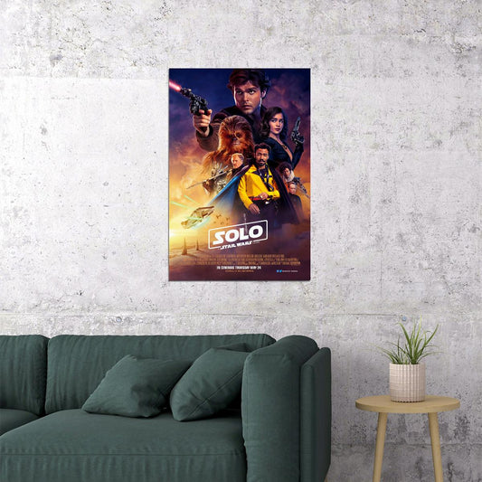 Solo Star Wars Story Han Solo Chewbacca 2018 Movie Poster Wall Art Print Home Wall Decor - xonomax