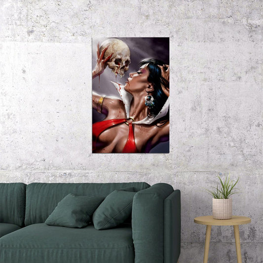 Vampirella Fantasy Sexy Vampire & Panthers Night Poster Wall Art Print Home Wall Decor - xonomax