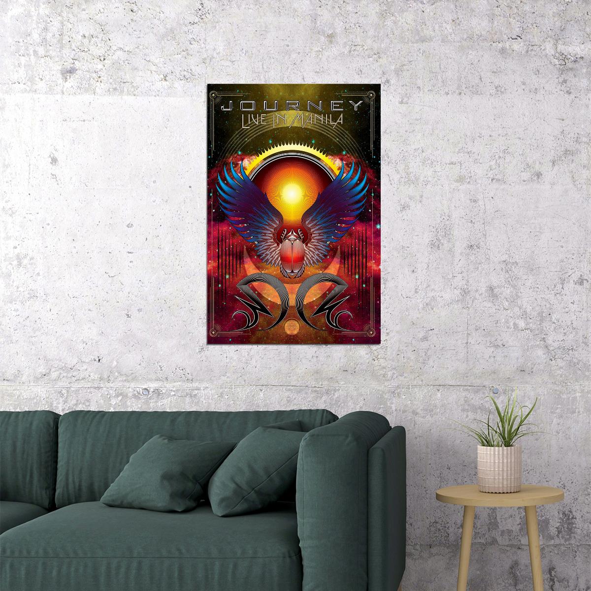 Journey Live In Manila 2009 Concert Music Poster Wall Art Print Home Wall Decor