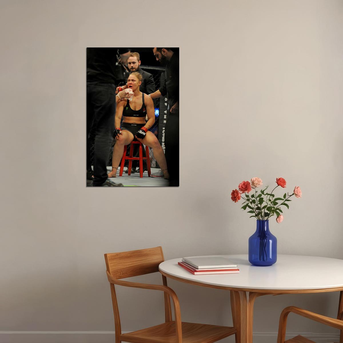 Holly Holm Head Kicks Ronda Rousey Poster Wall Art Print Home Wall Decor