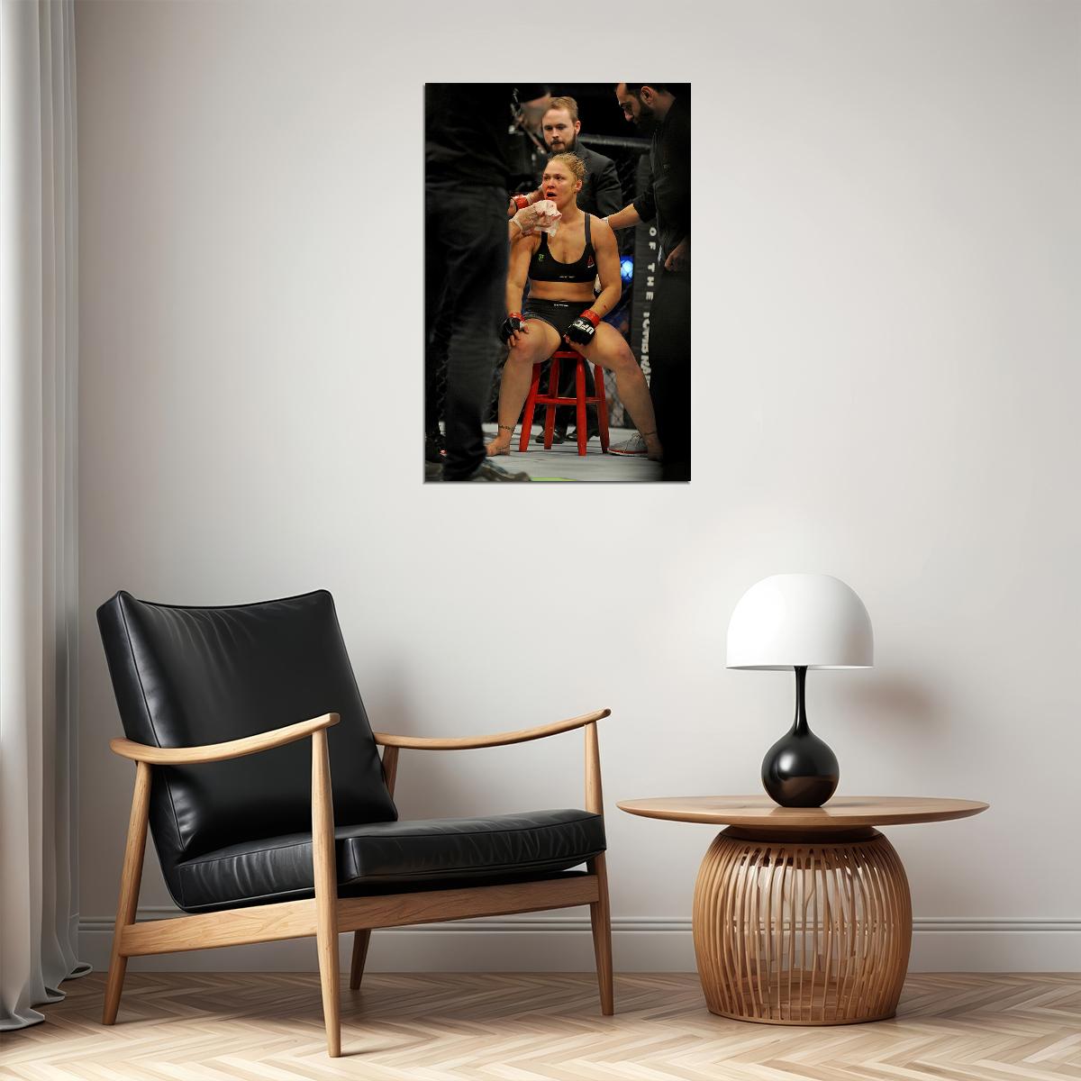 Holly Holm Head Kicks Ronda Rousey Poster Wall Art Print Home Wall Decor