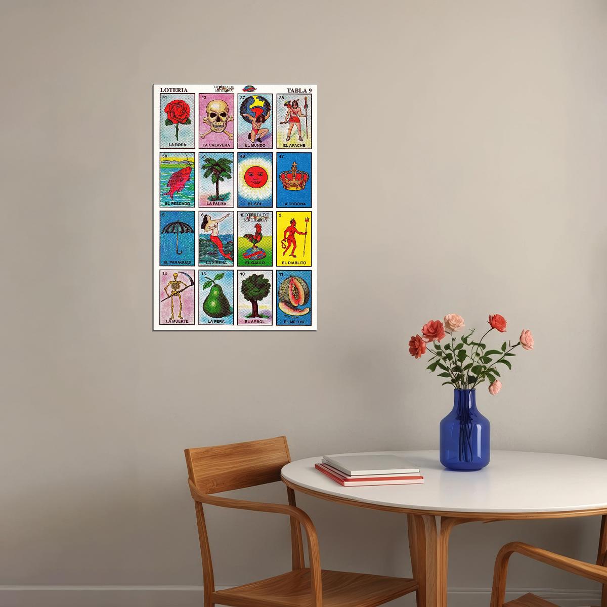 La Loteria El Valiento La Muerte El Alacran Poster Wall Art Print Home Wall Decor - xonomax