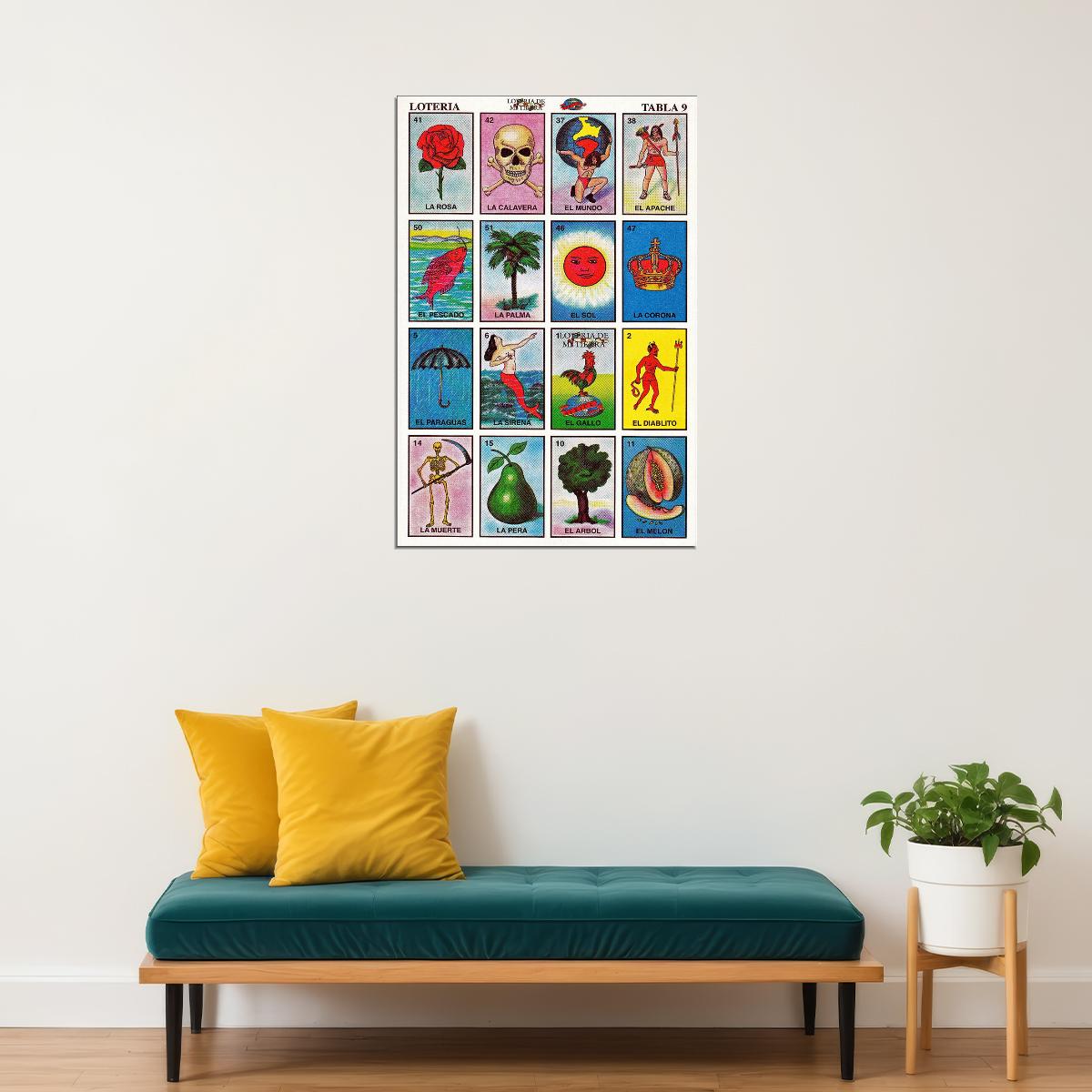 La Loteria El Valiento La Muerte El Alacran Poster Wall Art Print Home Wall Decor - xonomax