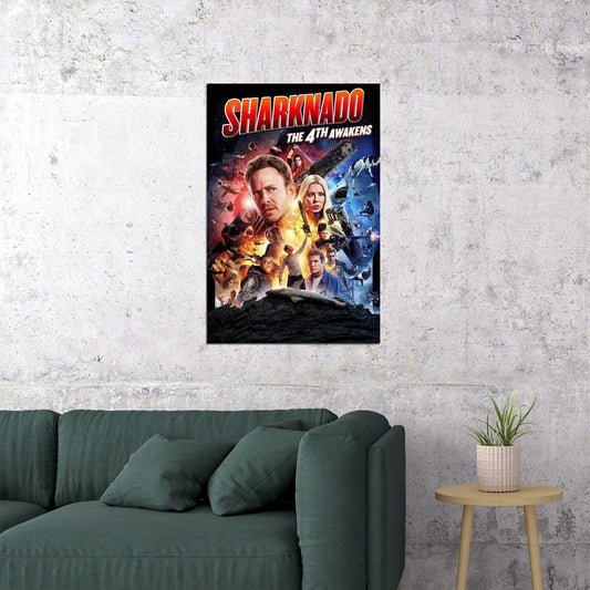 Sharknado 4 Awakens Tv Movie Poster Wall Art Print Home Wall Decor - xonomax