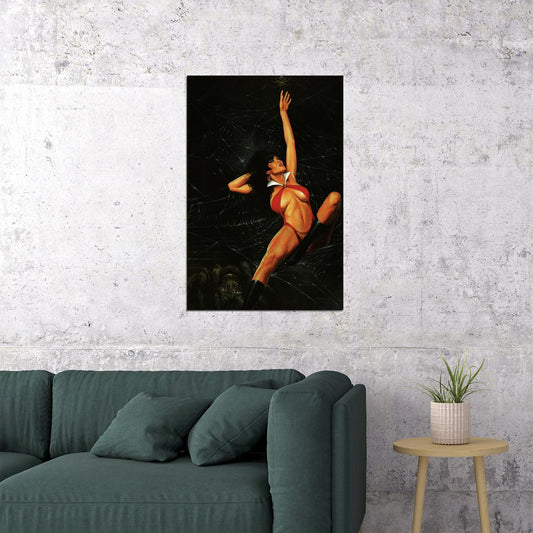 Vampirella Superheroine In Sexy Costume Poster Wall Art Print Home Wall Decor - xonomax