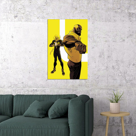 Iron Fist And Luke Cage Power Man Poster Wall Art Print Home Wall Decor - xonomax