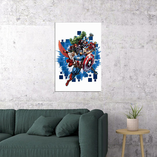 Thor Captain America Hulk Black Panther Iron-man Poster Wall Art Print Home Wall Decor - xonomax