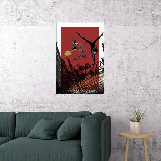 Nightwing Bats And Buildings Comic Book Poster Wall Art Print Home Wall Decor - xonomax