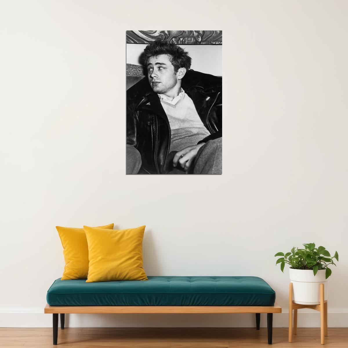 James Dean Cultural Icon Actor Vintage Black And White Poster Wall Art Print Home Wall Decor