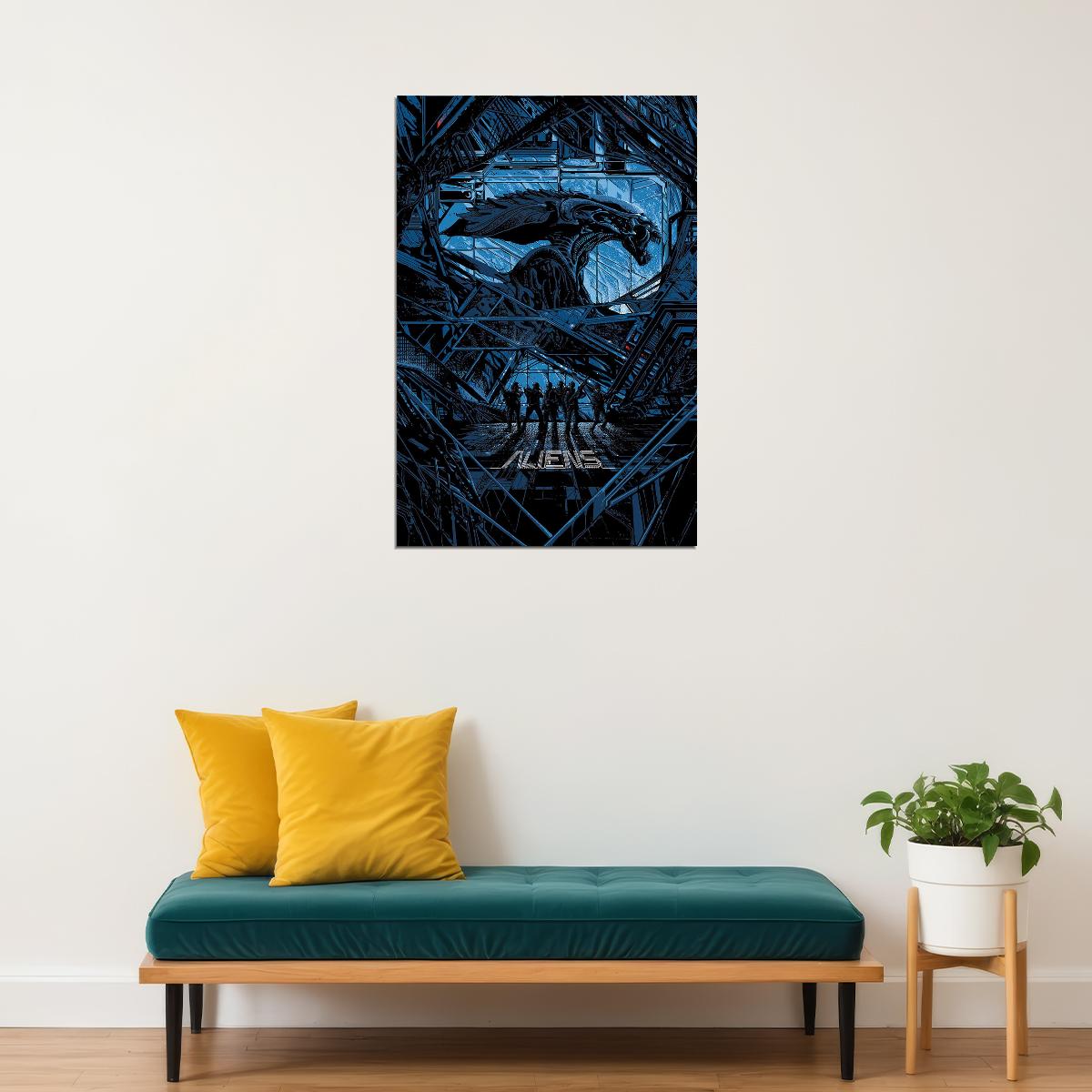 Aliens Xenomorph Queen Dusk 1986 Movie Poster Wall Art Print Home Wall Decor - xonomax