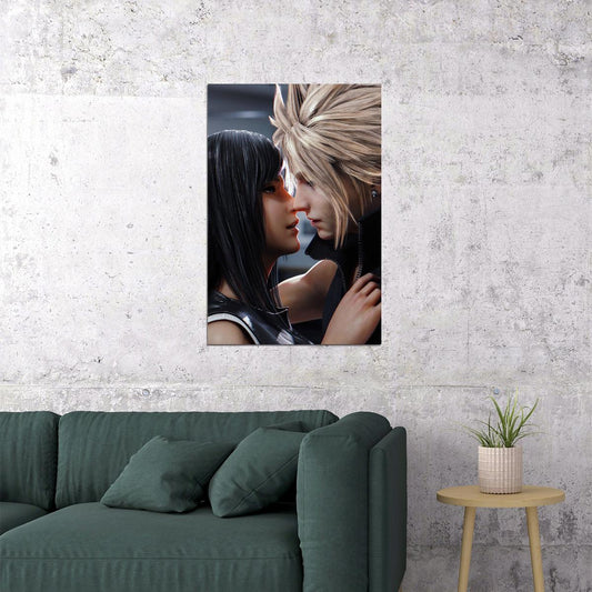 Cloud Strife Tifa Lockhart Final Fantasy Poster Wall Art Print Home Wall Decor - xonomax