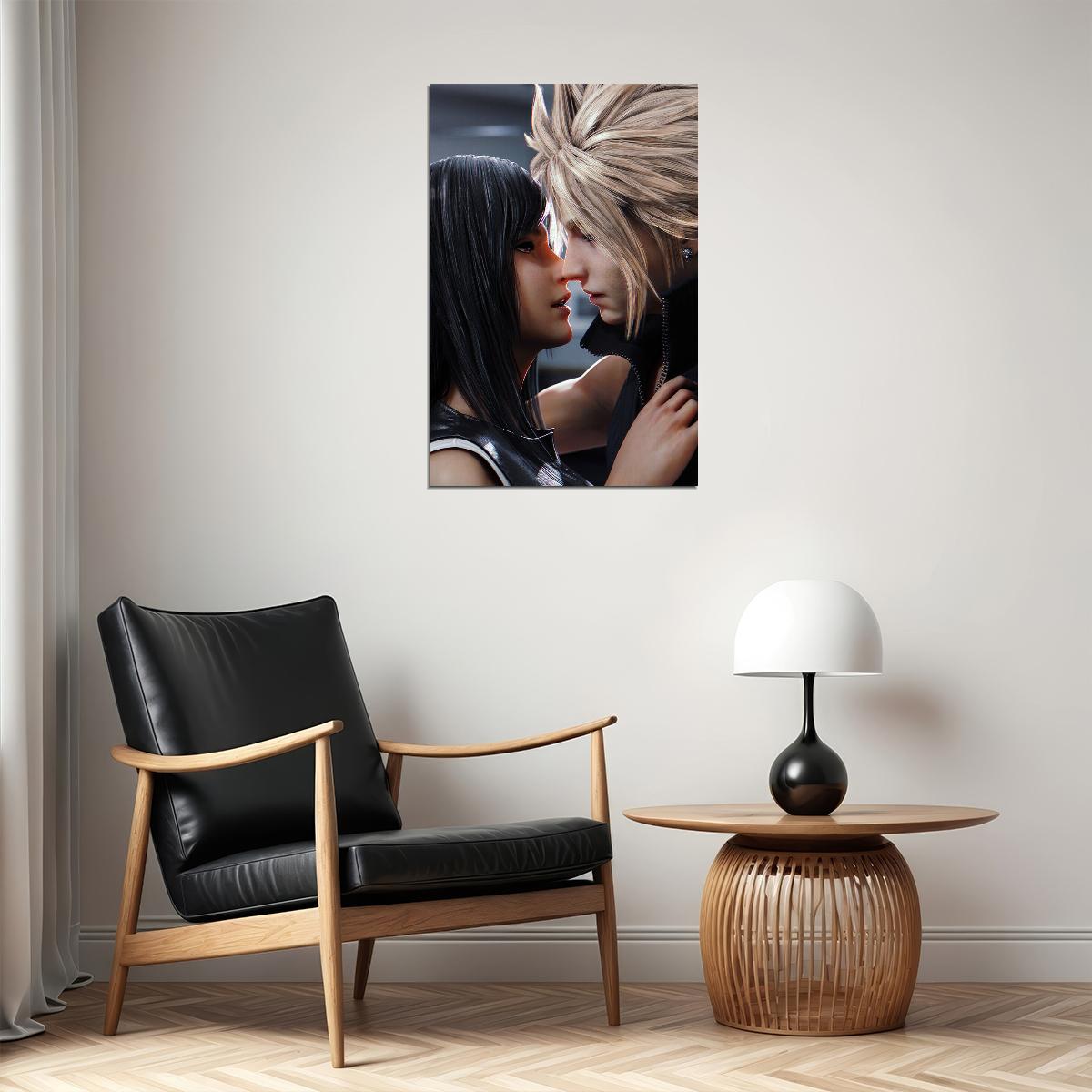 Cloud Strife Tifa Lockhart Final Fantasy Poster Wall Art Print Home Wall Decor