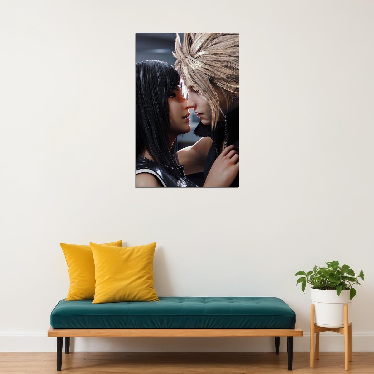 Cloud Strife Tifa Lockhart Final Fantasy Poster Wall Art Print Home Wall Decor