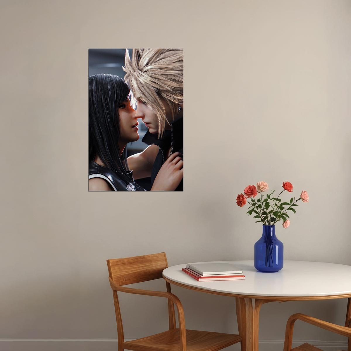 Cloud Strife Tifa Lockhart Final Fantasy Poster Wall Art Print Home Wall Decor