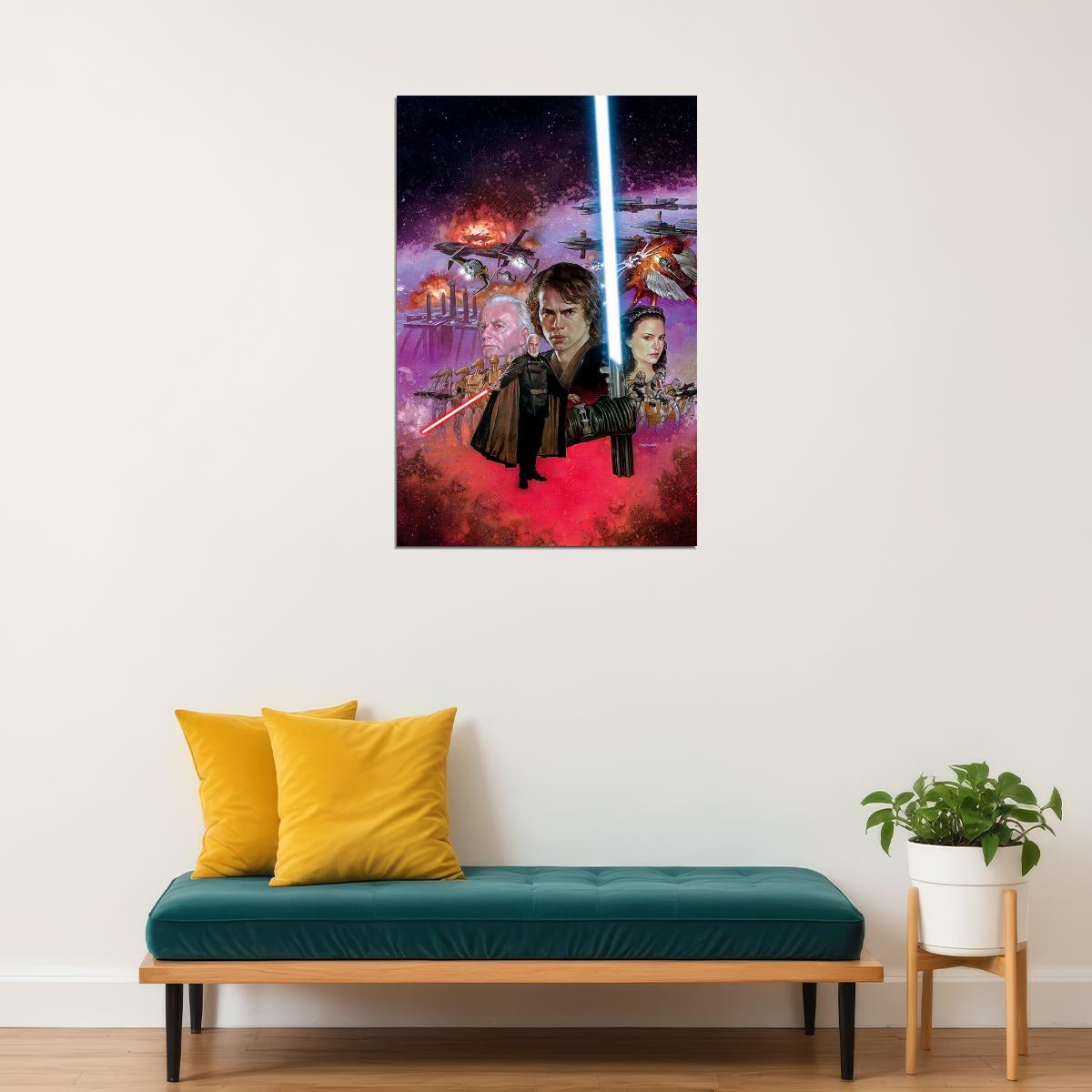 Star Wars Iii Revenge Of The Sith 2005 Movie Poster Wall Art Print Home Wall Decor - xonomax