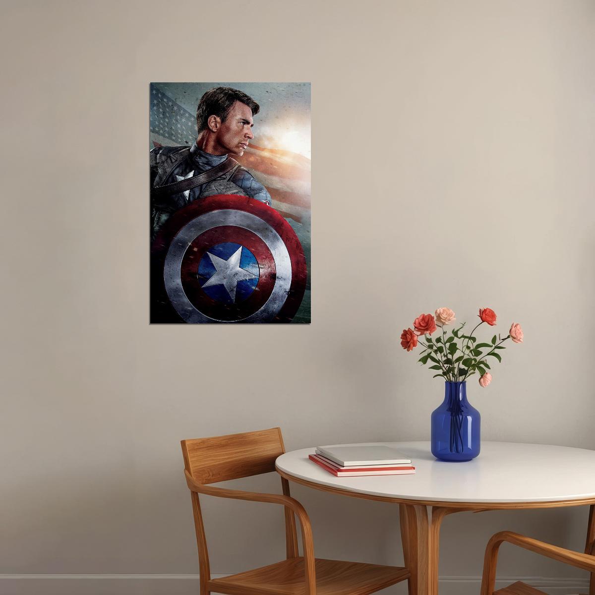 The First Avenger Captain America Movie Poster Wall Art Print Home Wall Decor - xonomax