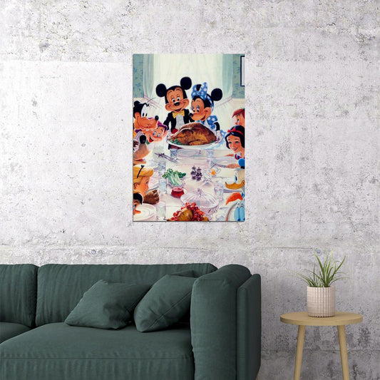 Rockwell Homage Thanks Giving Vintage Travel Poster Wall Art Print Home Wall Decor - xonomax