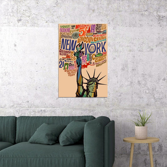 Twa Airlines New York Vintage Travel Poster Wall Art Print Home Wall Decor - xonomax