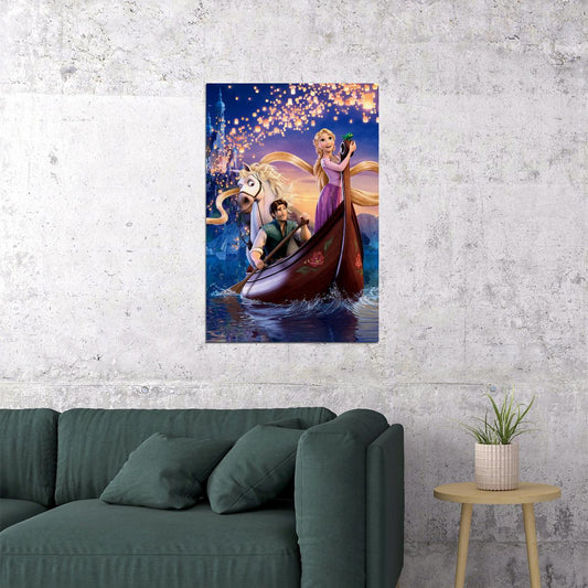 Tangled Animation Fantasy Movie Poster Wall Art Print Home Wall Decor - xonomax