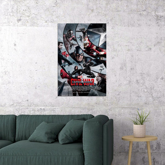 Captain America Civil War Movie Poster Wall Art Print Home Wall Decor - xonomax
