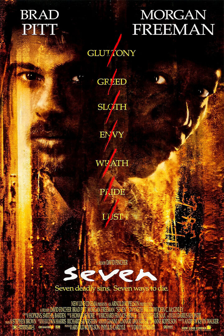 Seven Crime Detective Movie Poster Wall Art Print Home Wall Decor - xonomax