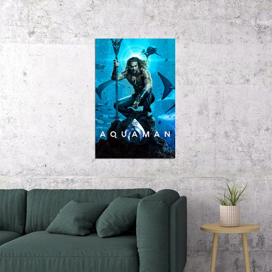 Aquaman Action Fantasy Movie Poster Wall Art Print Home Wall Decor - xonomax