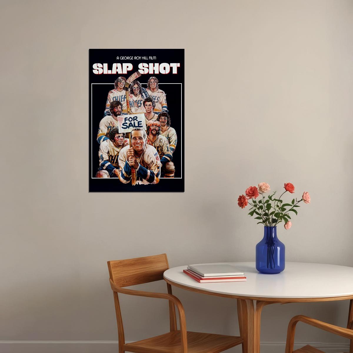 Slap Shot Classic Movie Poster Wall Art Print Home Wall Decor