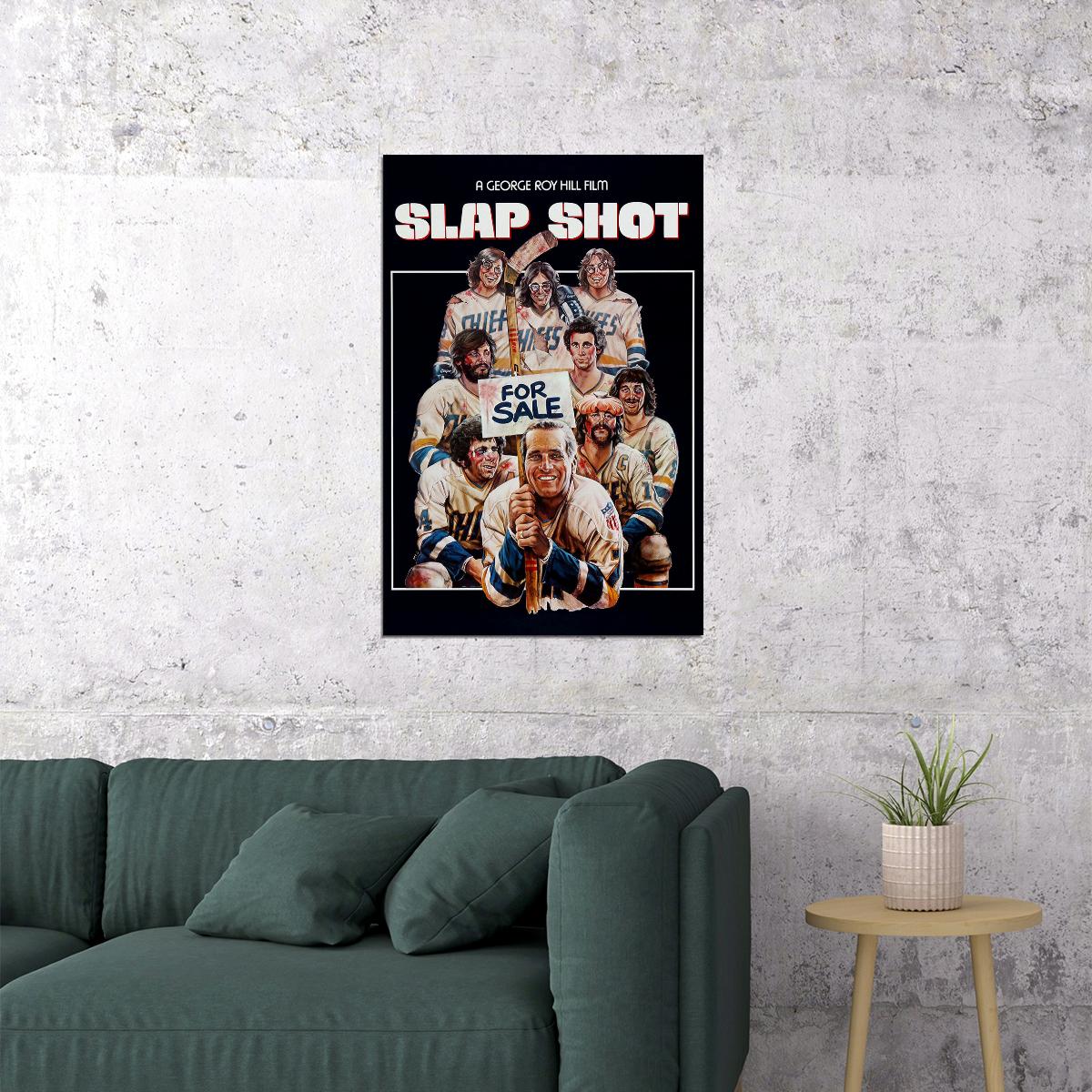 Slap Shot Classic Movie Poster Wall Art Print Home Wall Decor