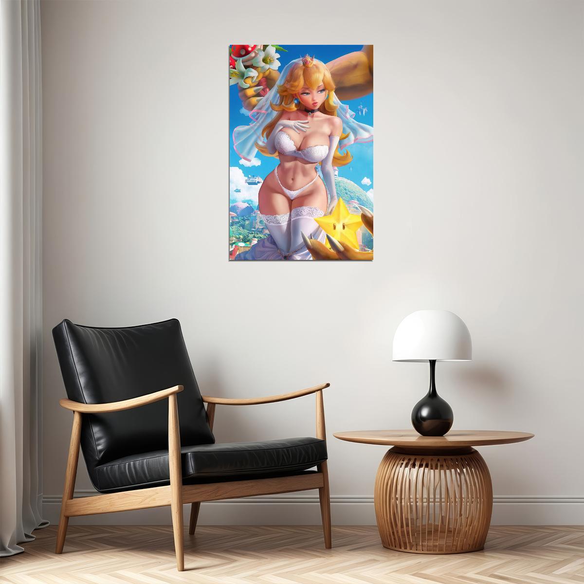 Sexy Princess Peach Anime Hot Girl Nintendo Video Game Character Poster Wall Art Print Home Wall Decor - xonomax