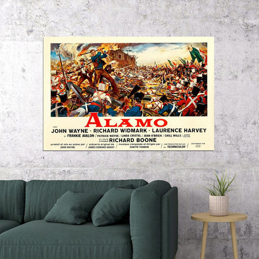 The Alamo 1960 Action History War Cinema Film Movie Poster Wall Art Print Home Wall Decor - xonomax