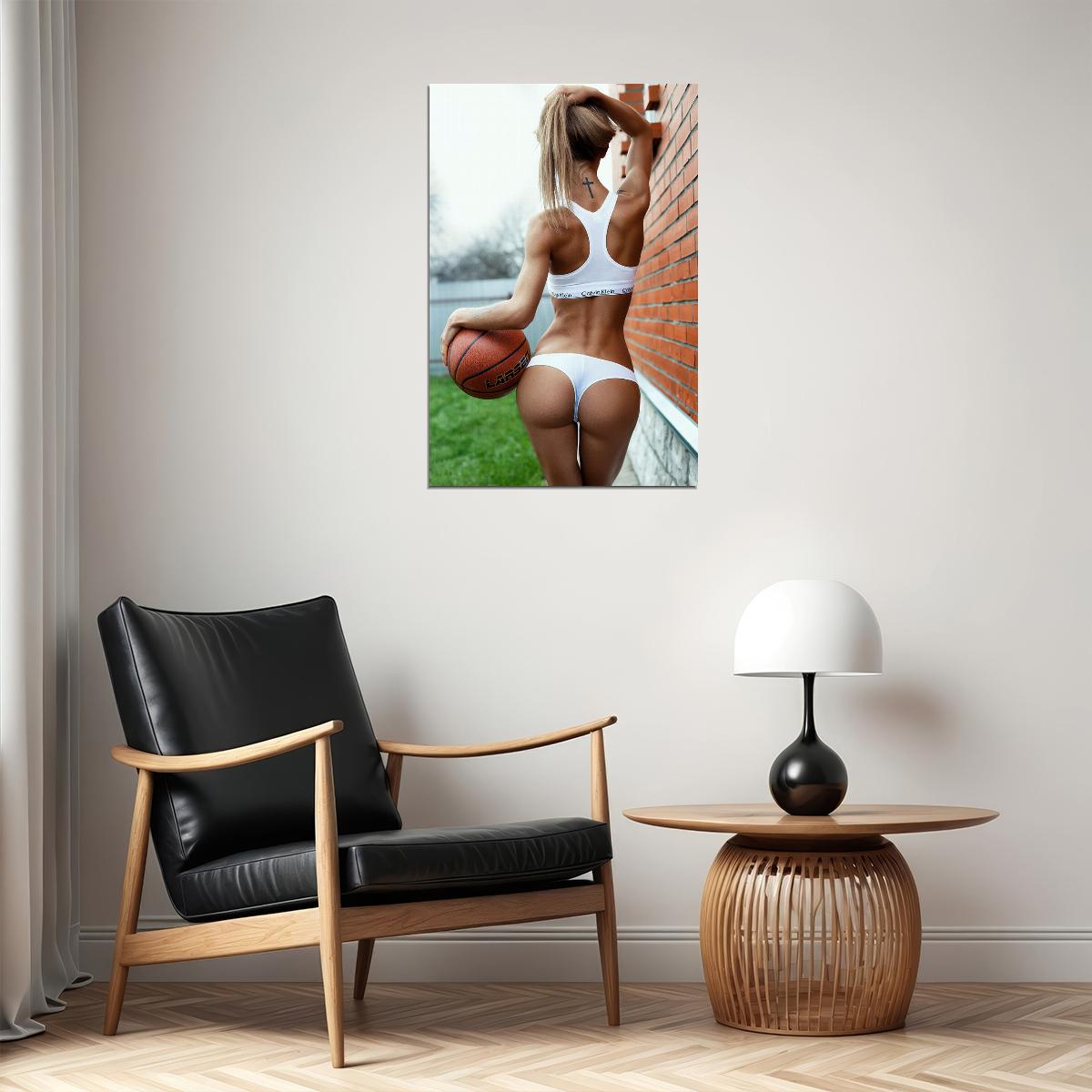 Basketball Beautiful Woman Sports Model Hot Girl Poster Wall Art Print Home Wall Decor - xonomax