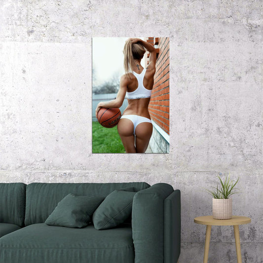 Basketball Beautiful Woman Sports Model Hot Girl Poster Wall Art Print Home Wall Decor - xonomax