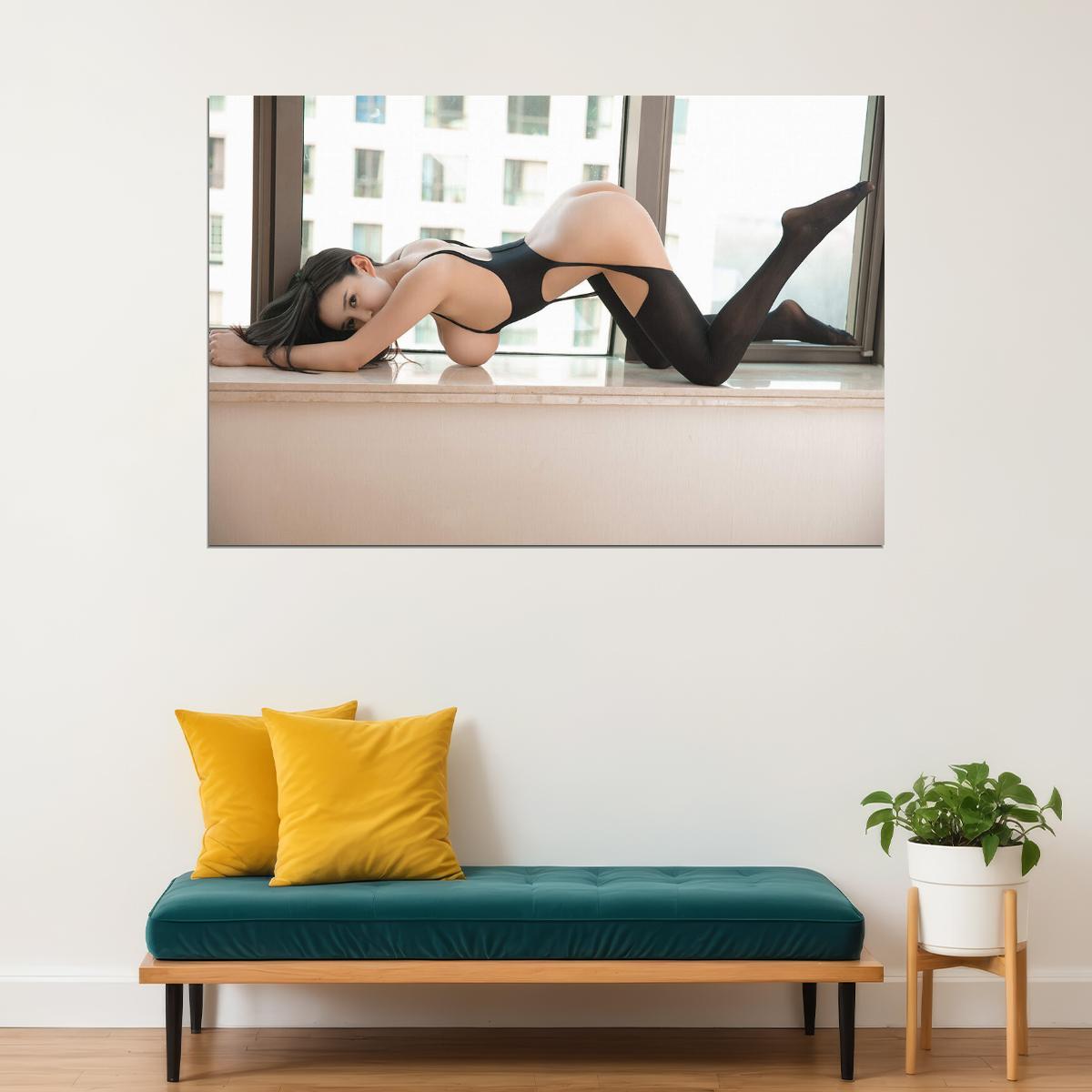 Pretty Woman Asian Fashion Model Beautiful Girl Poster Wall Art Print Home Wall Decor - xonomax