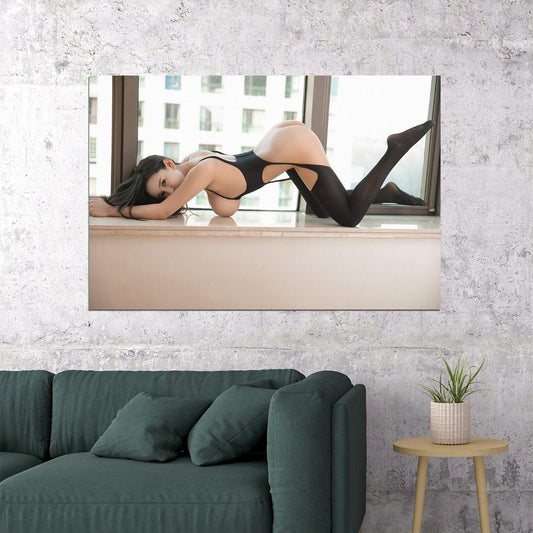 Pretty Woman Asian Fashion Model Beautiful Girl Poster Wall Art Print Home Wall Decor - xonomax
