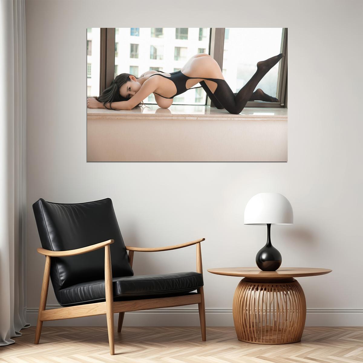 Pretty Woman Asian Fashion Model Beautiful Girl Poster Wall Art Print Home Wall Decor - xonomax