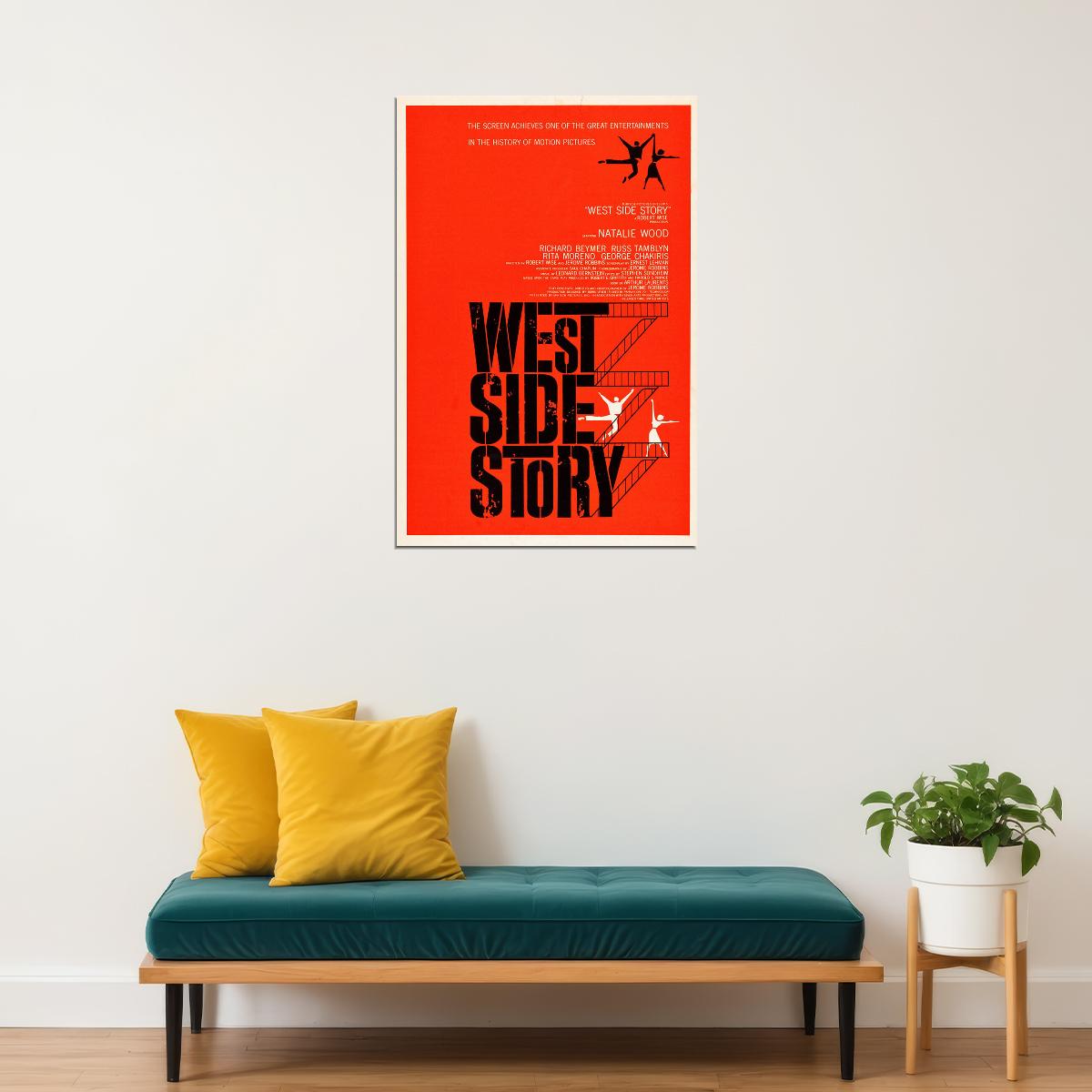 West Side Story Crime Drama Musical Cinema Film Movie Poster Wall Art Print Home Wall Decor - xonomax