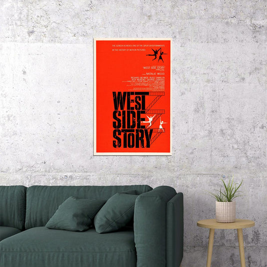 West Side Story Crime Drama Musical Cinema Film Movie Poster Wall Art Print Home Wall Decor - xonomax
