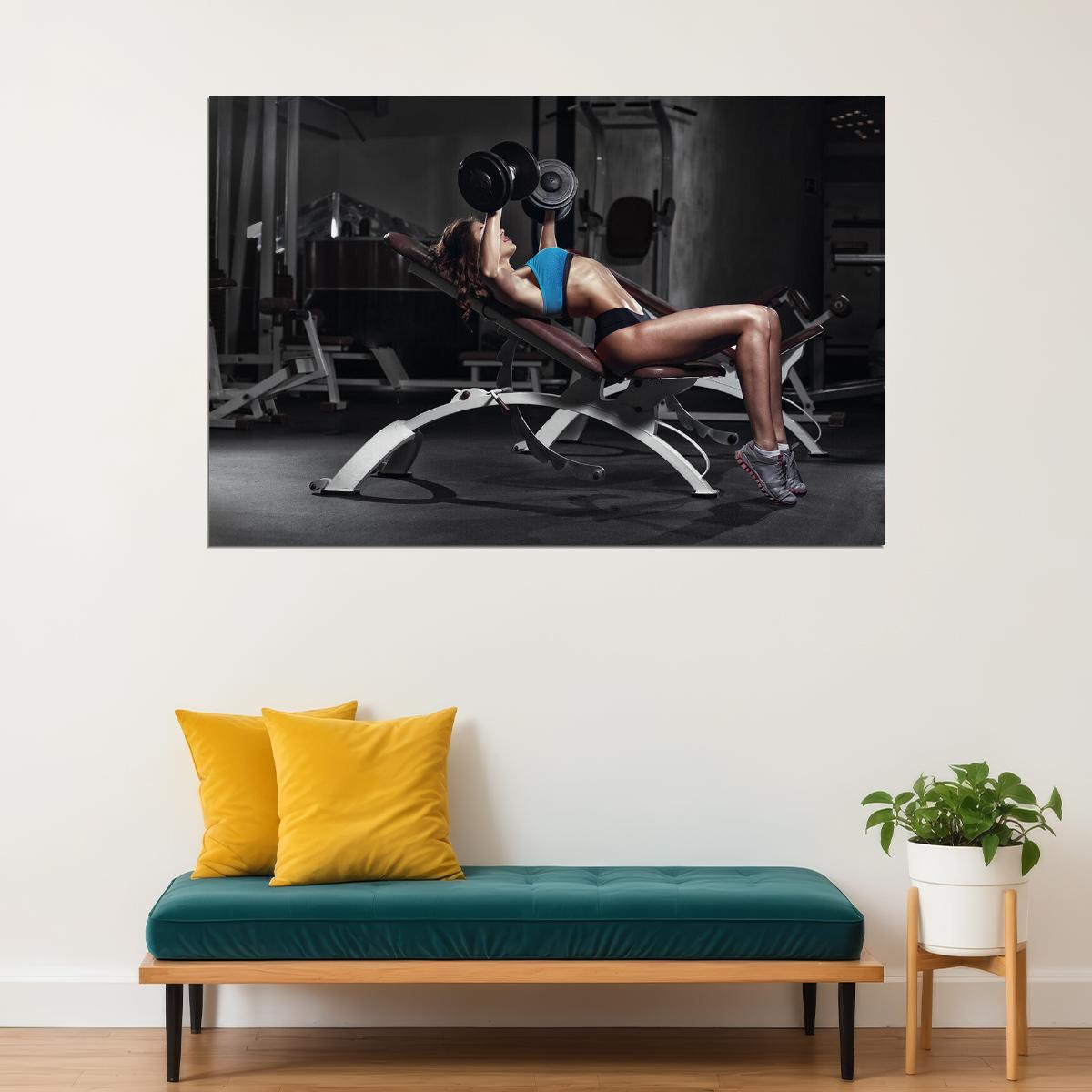 Sexy Bodybuilding Woman Athlete Hot Girl Sports Poster Wall Art Print Home Wall Decor - xonomax