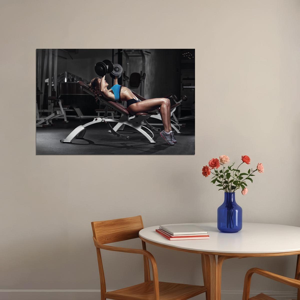 Sexy Bodybuilding Woman Athlete Hot Girl Sports Poster Wall Art Print Home Wall Decor - xonomax