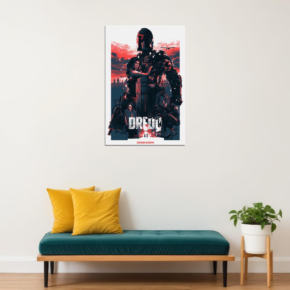 Dredd Crime Action Science Fiction Cinema Movie Poster Wall Art Print Home Wall Decor - xonomax