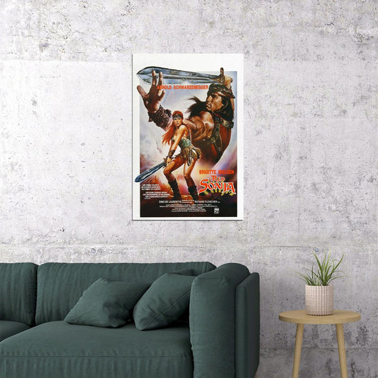 Red Sonja Action Adventure Vintage Cinema Movie Poster Wall Art Print Home Wall Decor - xonomax
