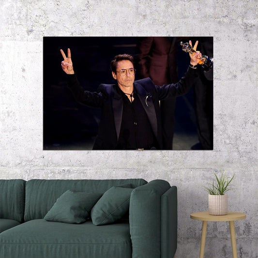 Robert Downey Jr. 2024 American Cinema Actor Gift Poster Wall Art Print Home Wall Decor - xonomax