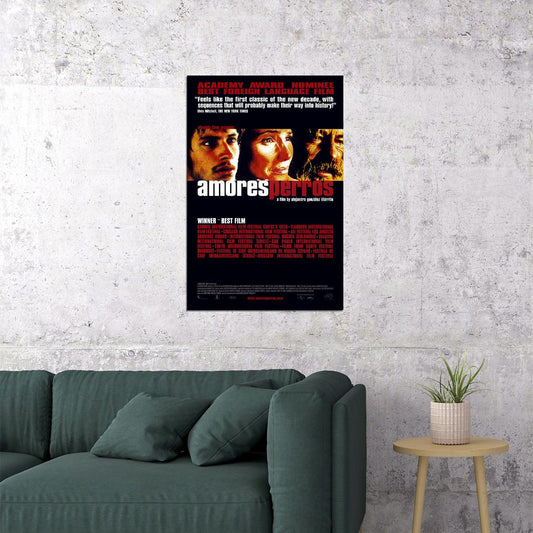 Amores Perros Drama Thriller Cinema Film Movie Poster Wall Art Print Home Wall Decor - xonomax