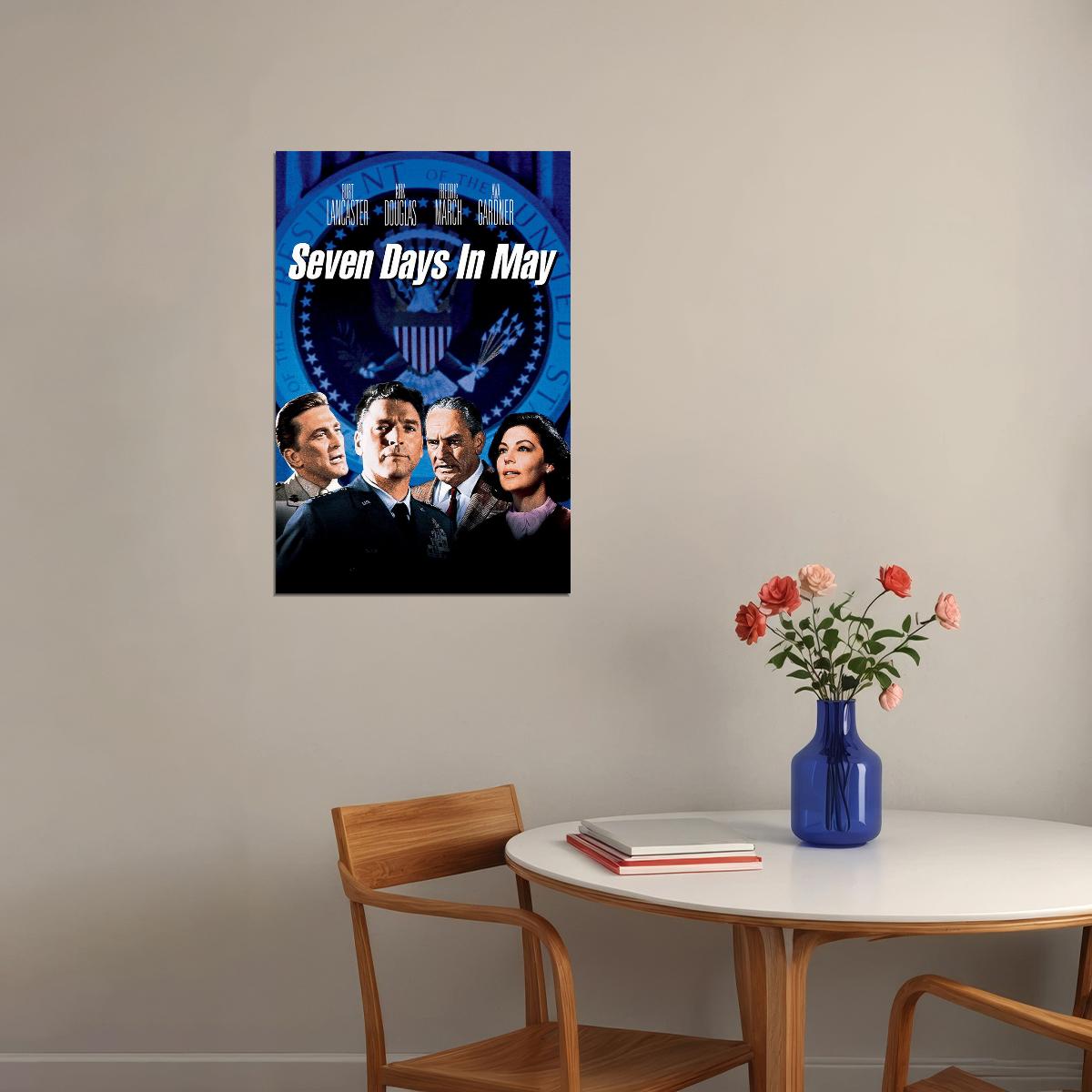 Seven Days In May Drama Thriller Cinema Movie Film Poster Wall Art Print Home Wall Decor - xonomax