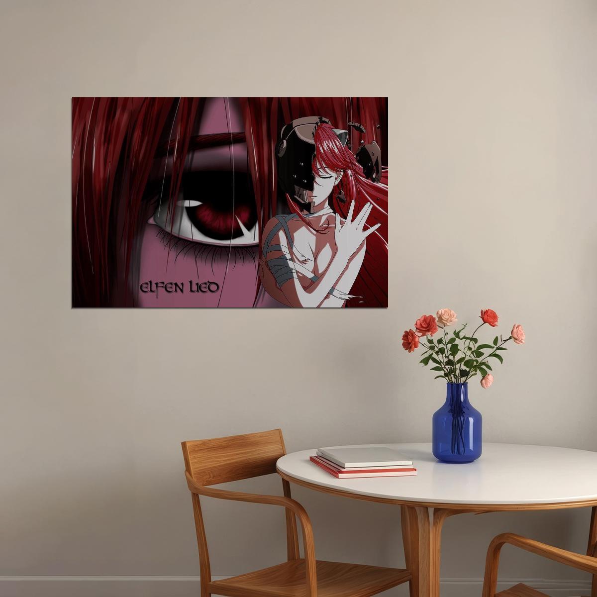 Elfen Lied Action Drama Anime Tv Series Cartoon D Poster Wall Art Print Home Wall Decor - xonomax